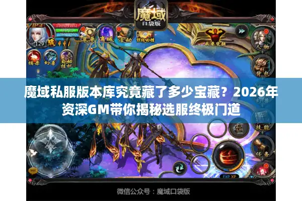 魔域私服版本库究竟藏了多少宝藏？2026年资深GM带你揭秘选服终极门道